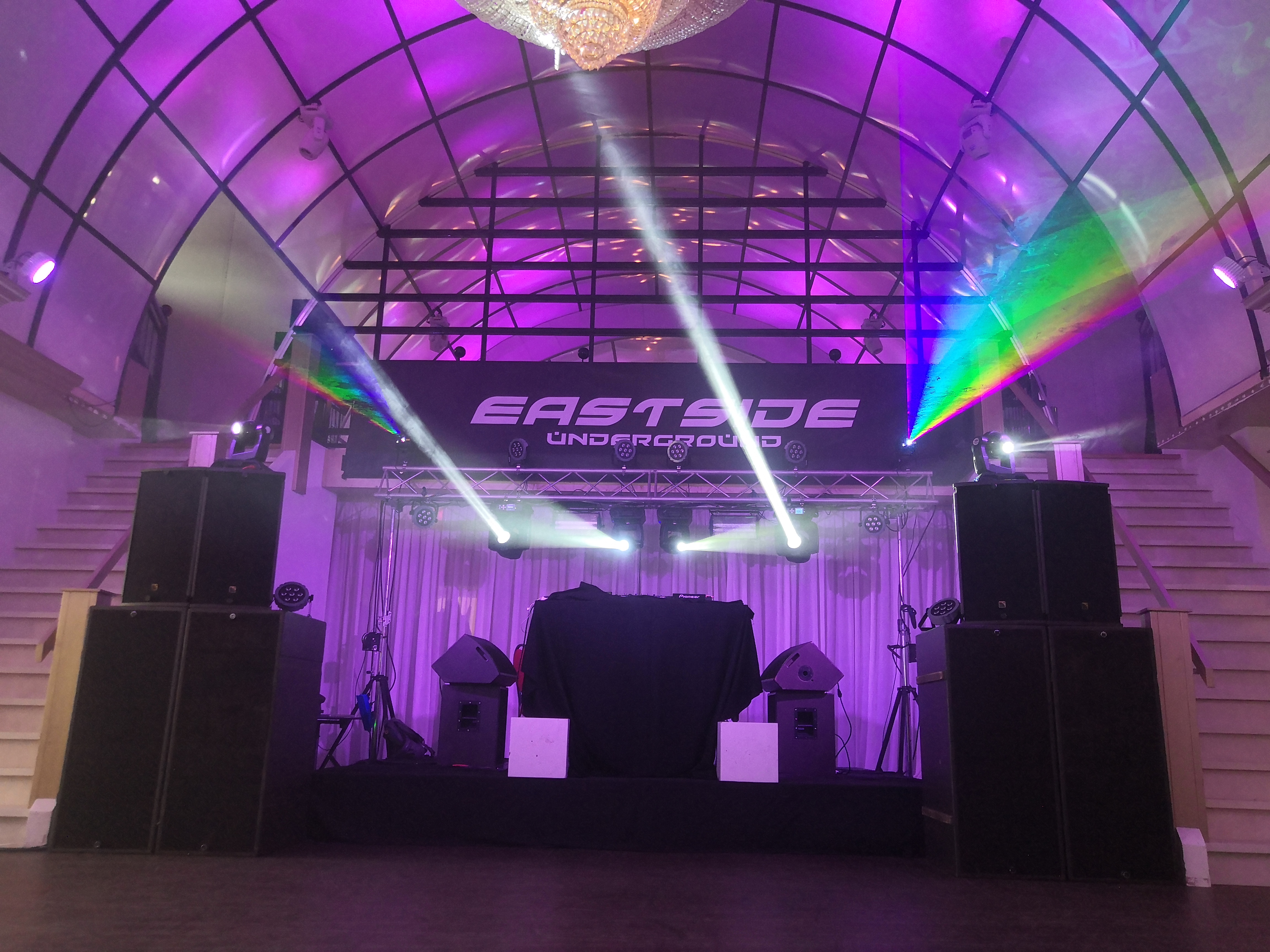 Foto van de AV setup van dit evenement